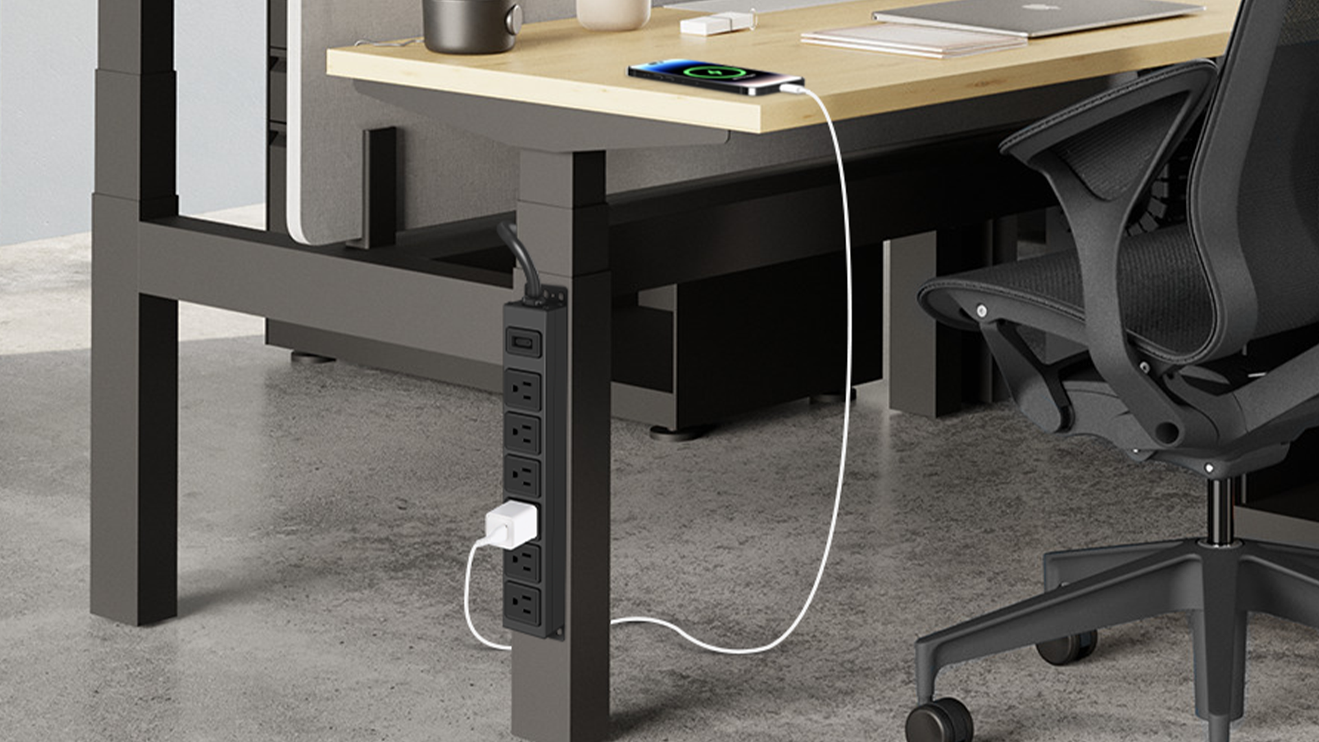 Amazon.com: HHSOET Wall Mount Magnetic Power Strip, Under Desk 6